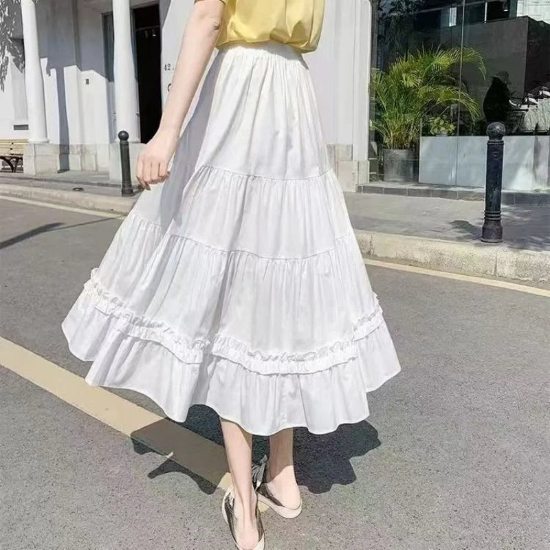 Galatea Ruffle A-Line Midi Skirt One-piece