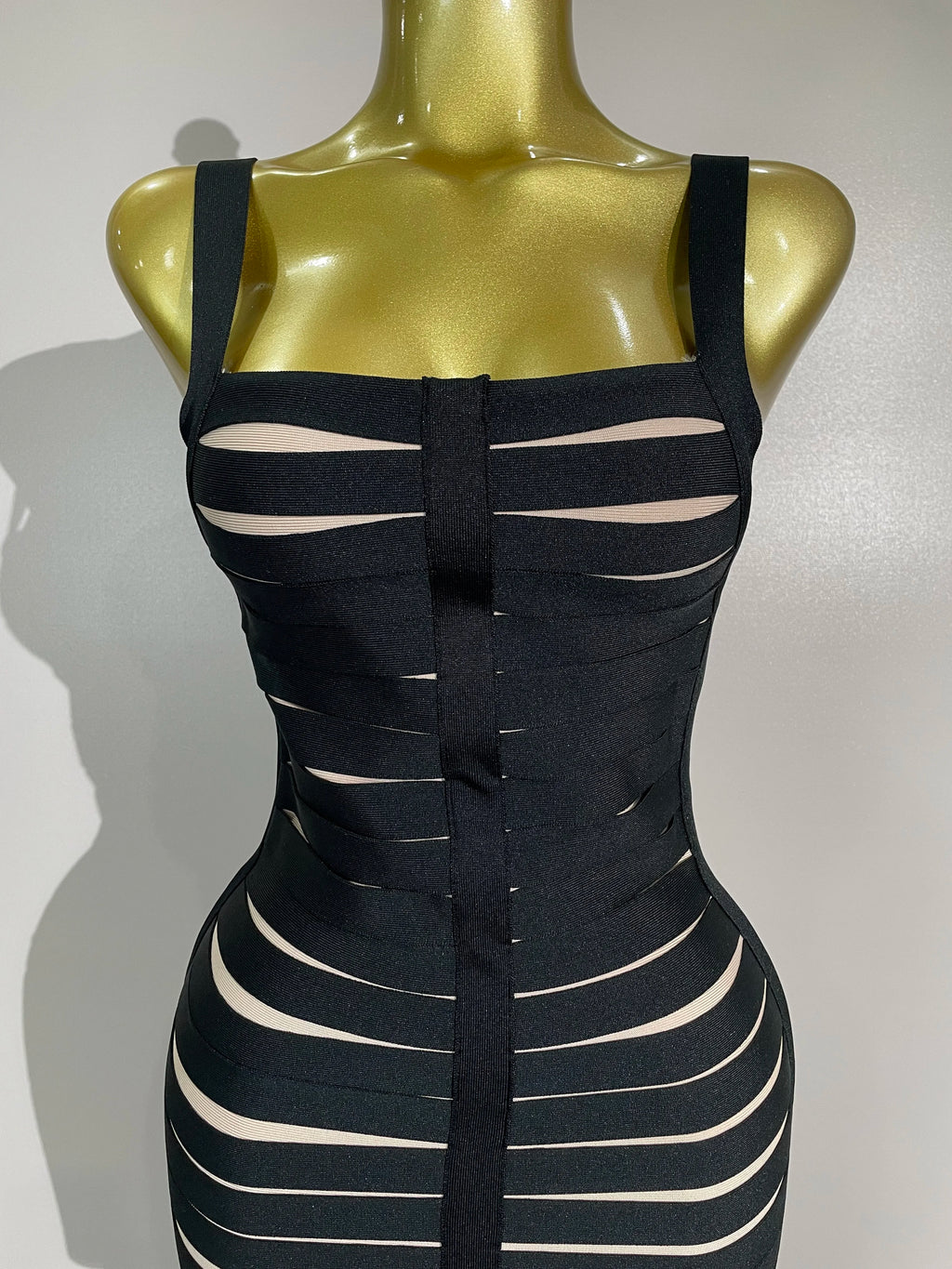 Francesca Tassel Halter Bandage Midi Dress