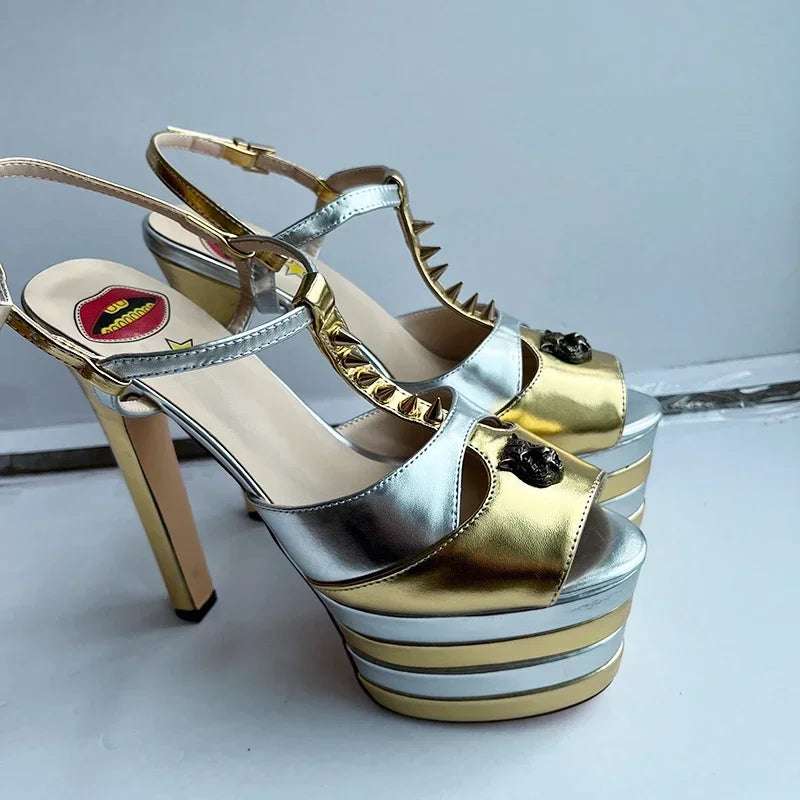 Amabel Transparent Rhinestone Stiletto Sandals