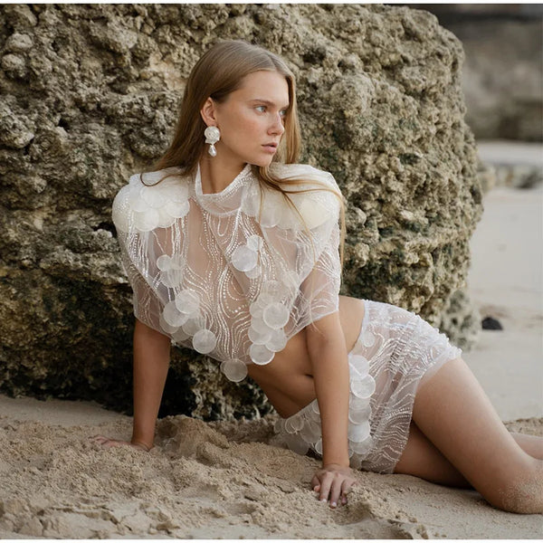Seraphina Sequin Sheer Top & Mini Skirt Collection
