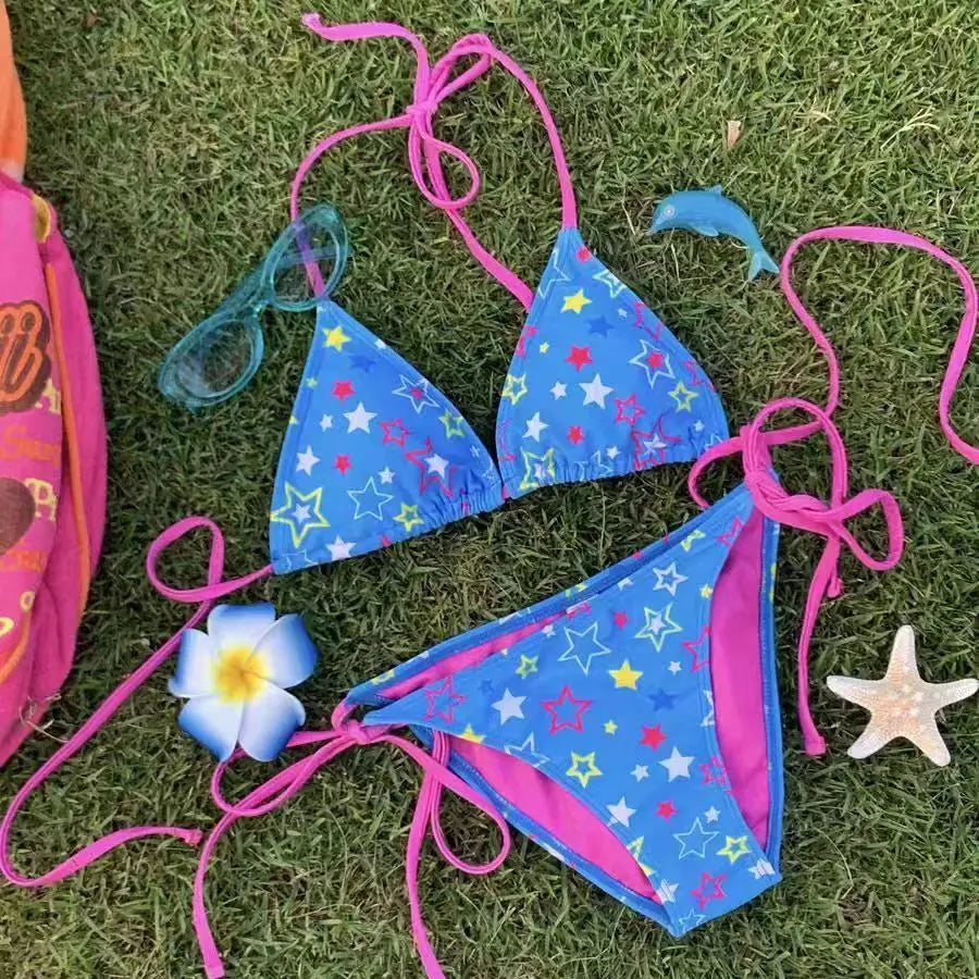 Kiki Cartoon Strap Bikini Two-piece