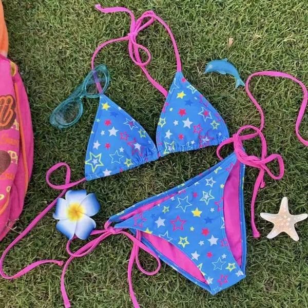 Kiki Cartoon Strap Bikini Two-piece