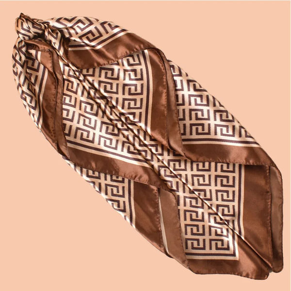 Marlena Letter-Print Square Scarf