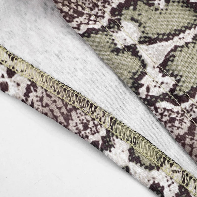 Zaria Snake-Print Halter Shorts Set Two-piece