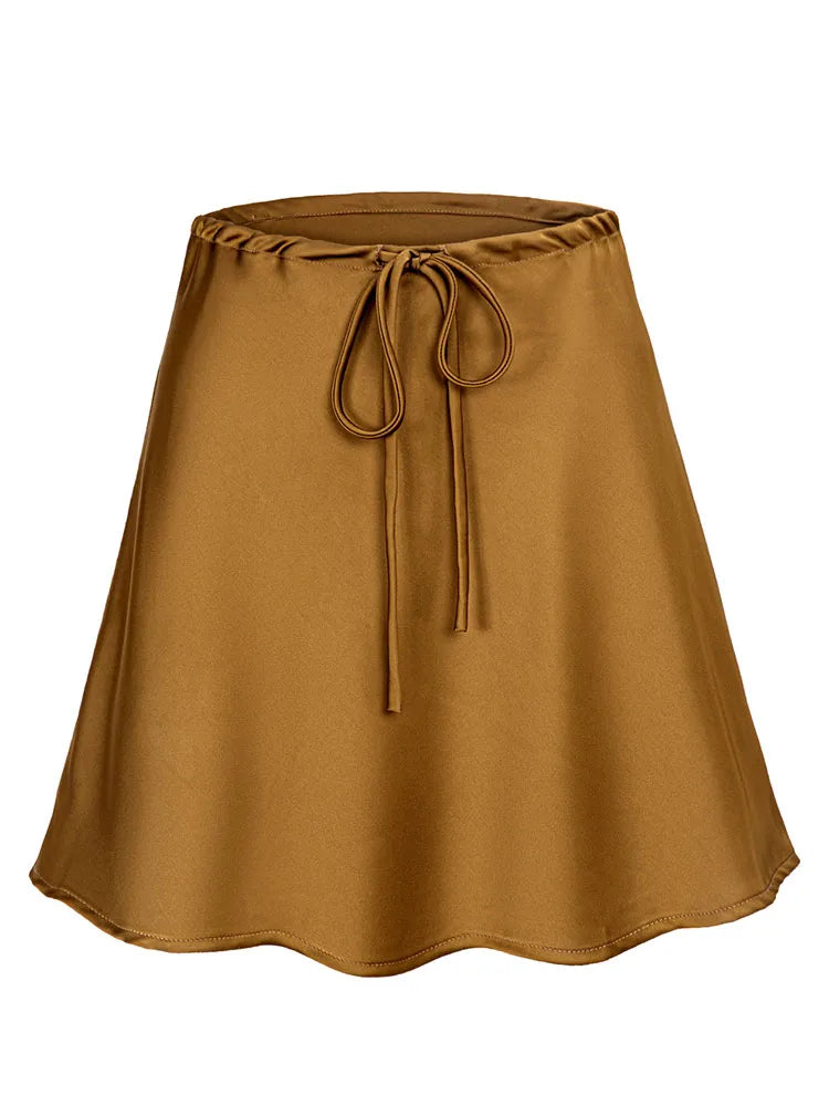Esme A-Line Satin Mini Skirt One-piece
