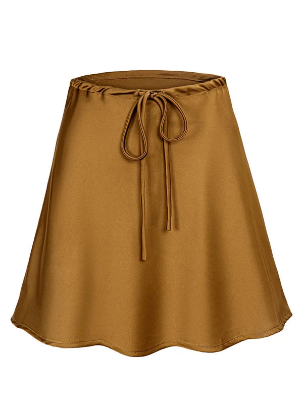 Esme A-Line Satin Mini Skirt One-piece