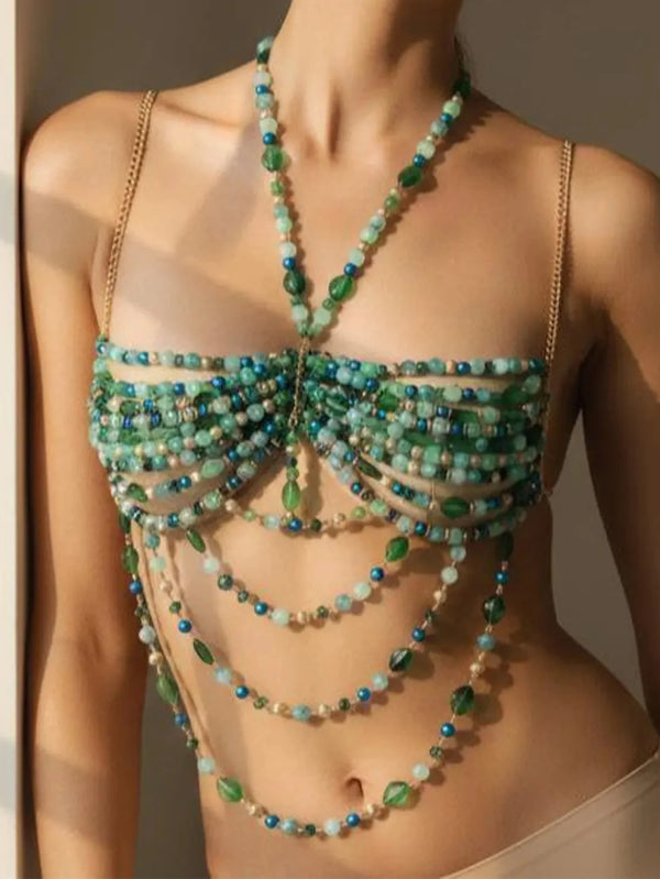 Sexy metal rhinestone corset crop top women summer beach halter tanks top woman y2k clothes cropped see through club party tops
