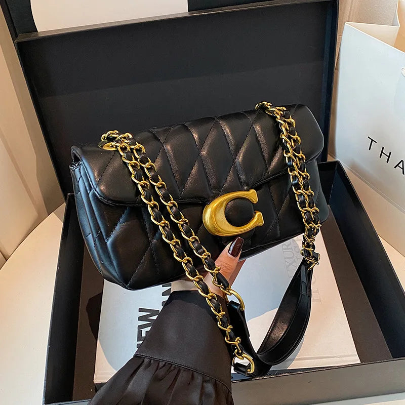Colette Quilted Chain Evening Clutch Main image