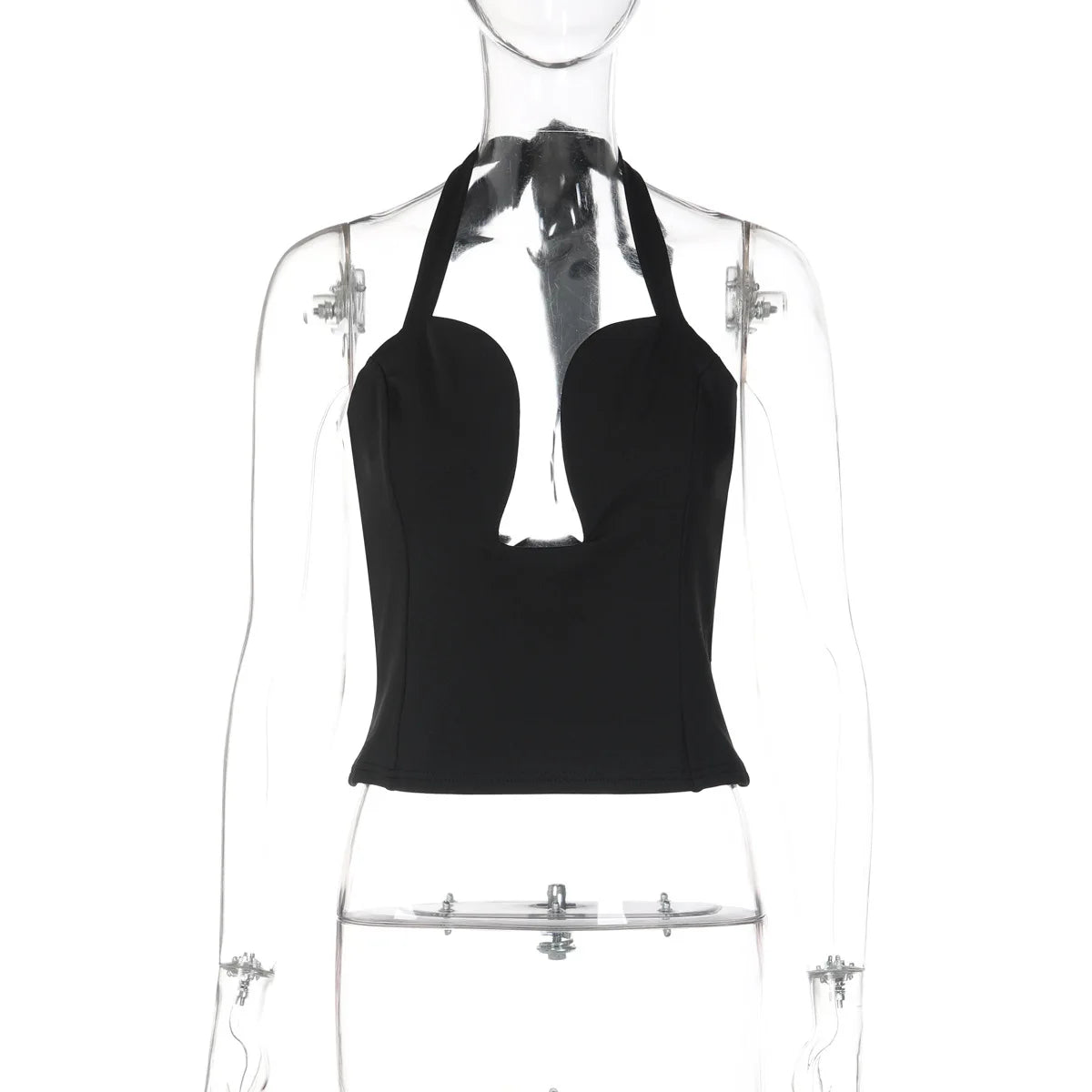 Nola Deep-V Cutout Halter Top One-piece