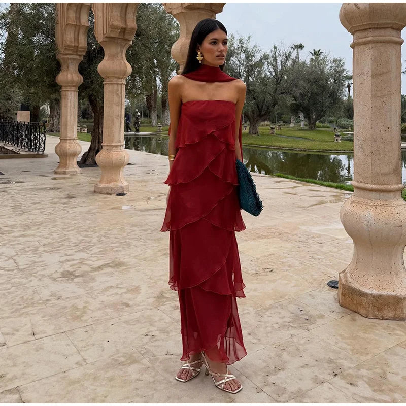 Serenade Tiered-Ruffle Maxi Dress