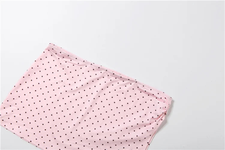 Alessia Lace Polka Dot Printed Bikini Three-Piece