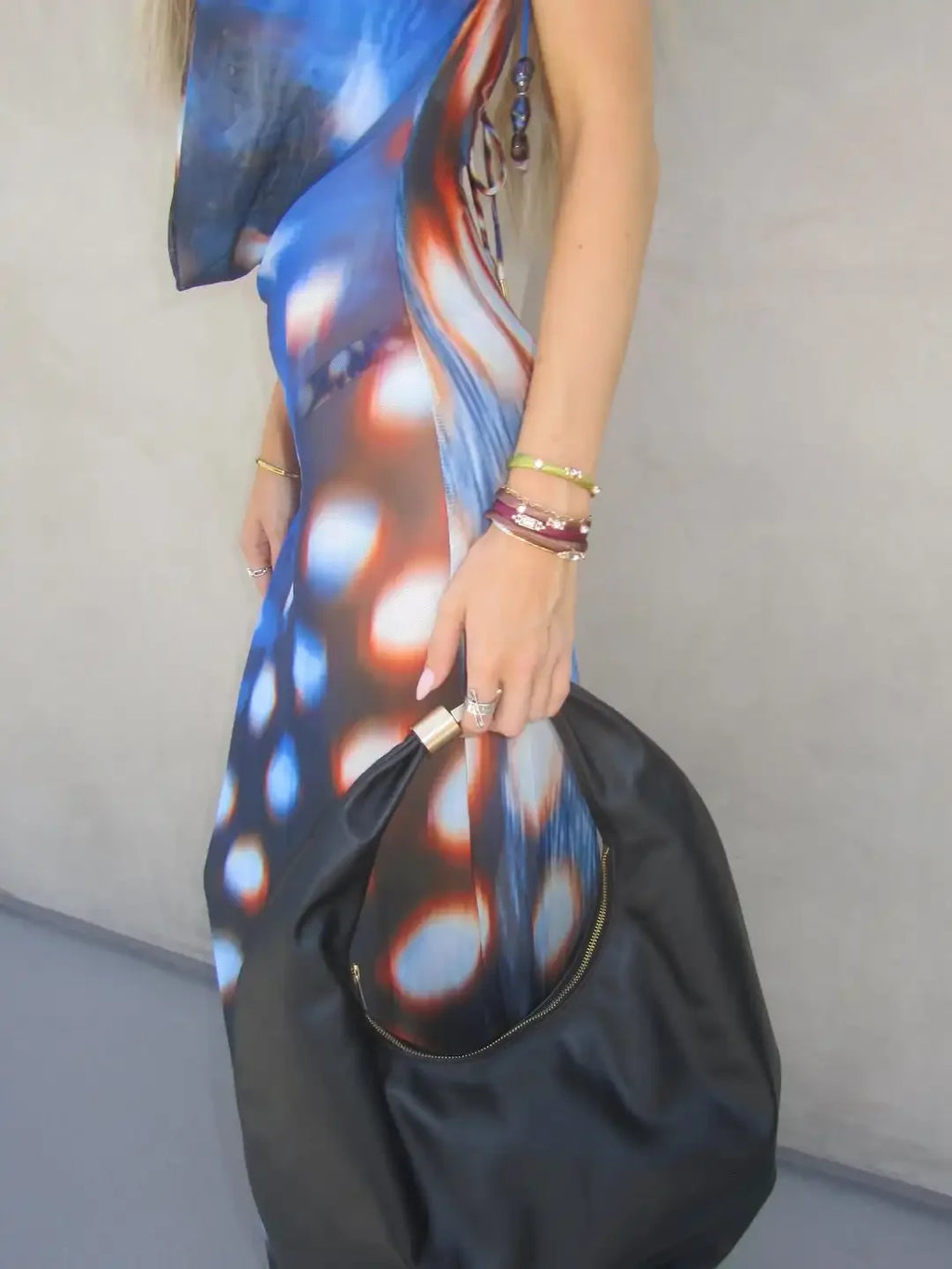 Sabrina Printed Halter Bodycon Maxi Dress
