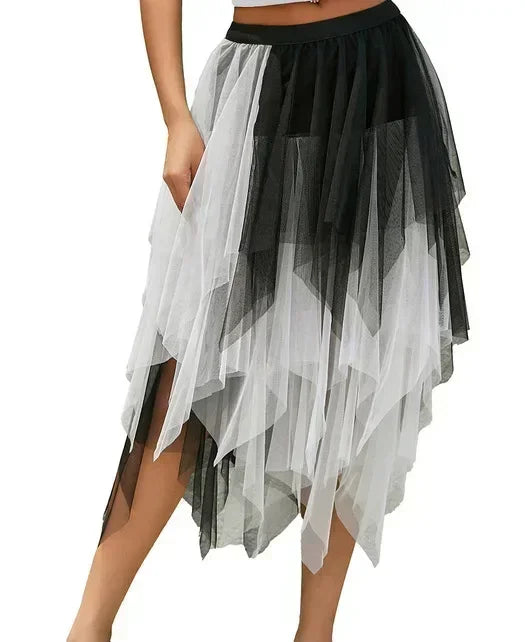 Juliette A-Line Mesh Midi Skirt One-piece