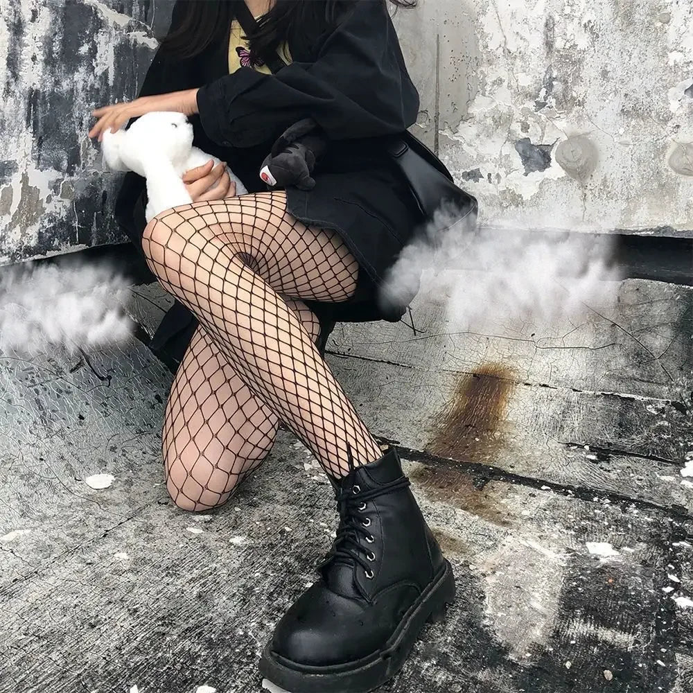 Salem Gothic Cross Fishnet Pantyhose