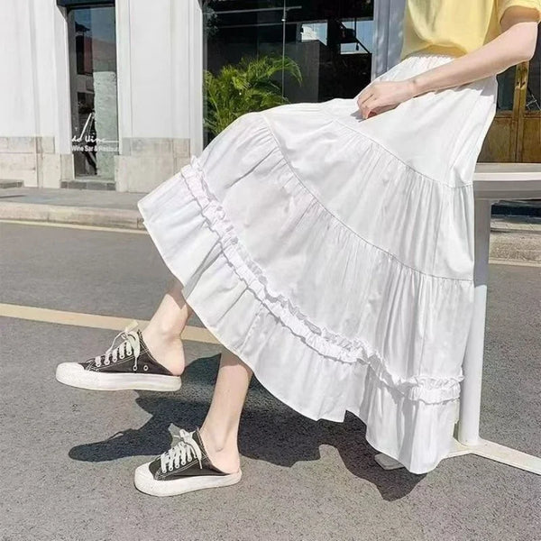 Galatea Ruffle A-Line Midi Skirt One-piece