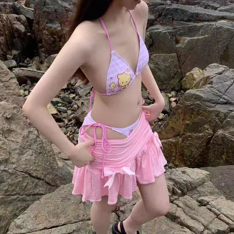 Kiki Cartoon Strap Bikini Two-piece
