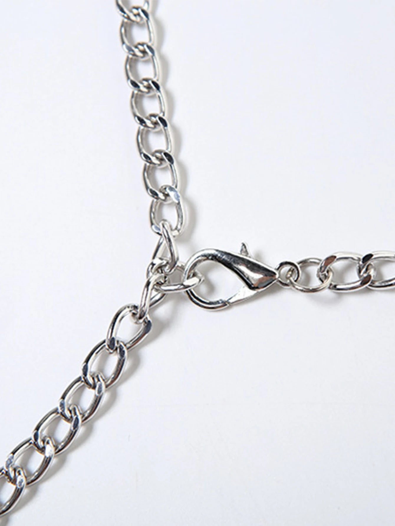 Nyx Silver Chain Halter Crop Top One-piece