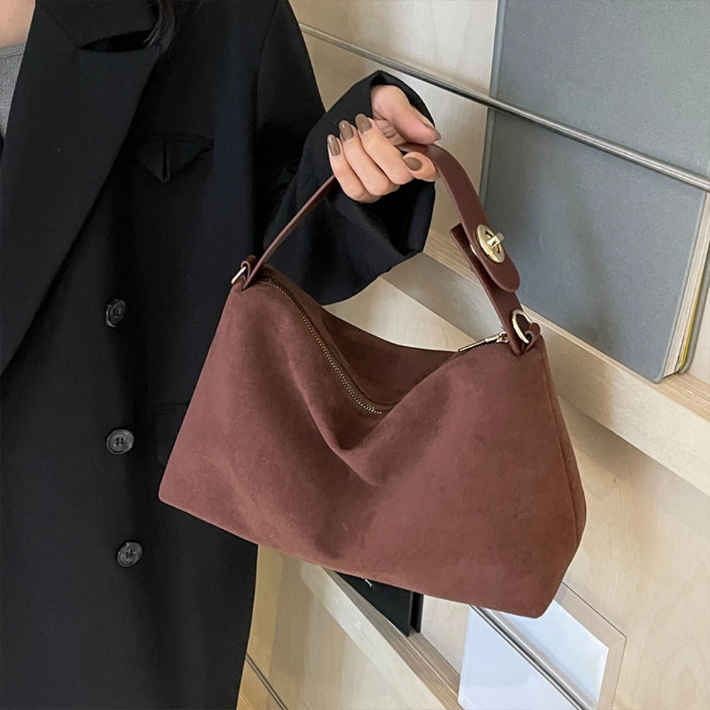Moira Faux-Suede Boston Bag