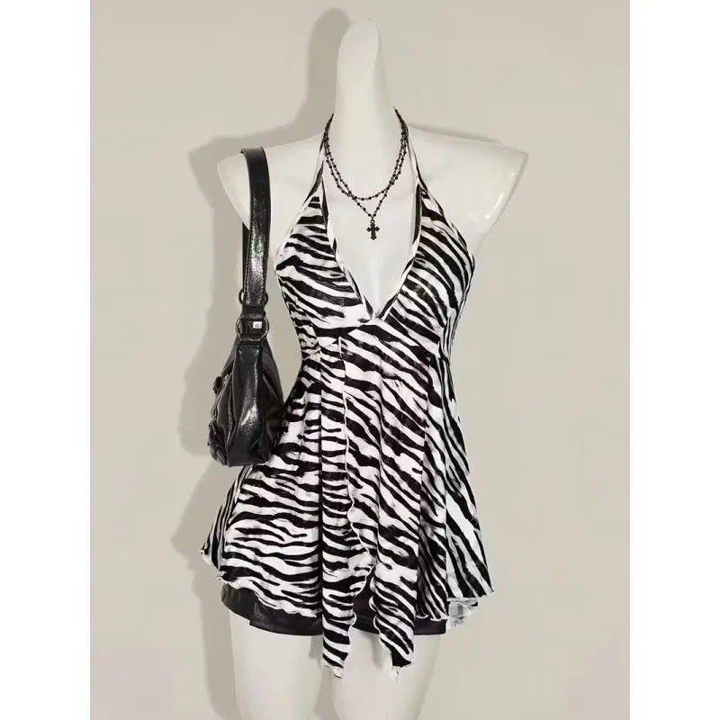 Zahara Animal Print Halter Crop Top One-piece Secondary image