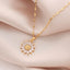 Delia Zirconia Flower Pendant Necklace