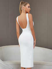 Sophia's Summer White Bodycon Dress