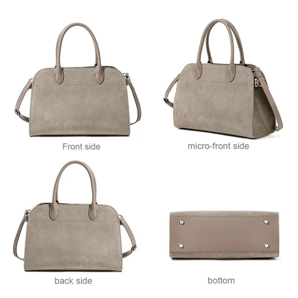 Bordeaux Suede Commuter Satchel