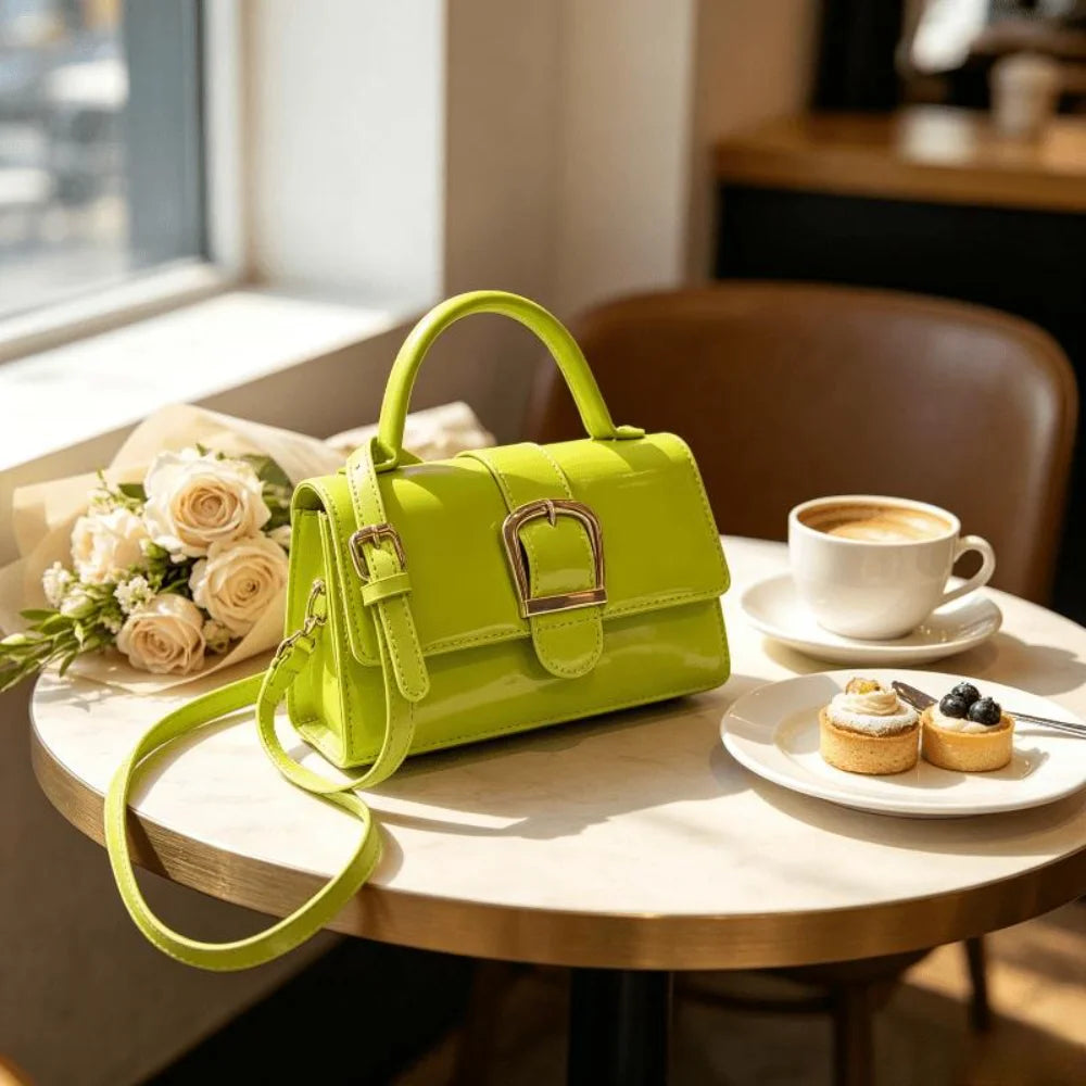 Gianna Minimalist Green Mini Crossbody Bag