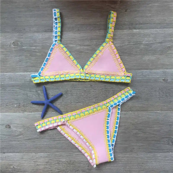 Amalthea Crochet Trim Triangle Micro Bikini Two-piece