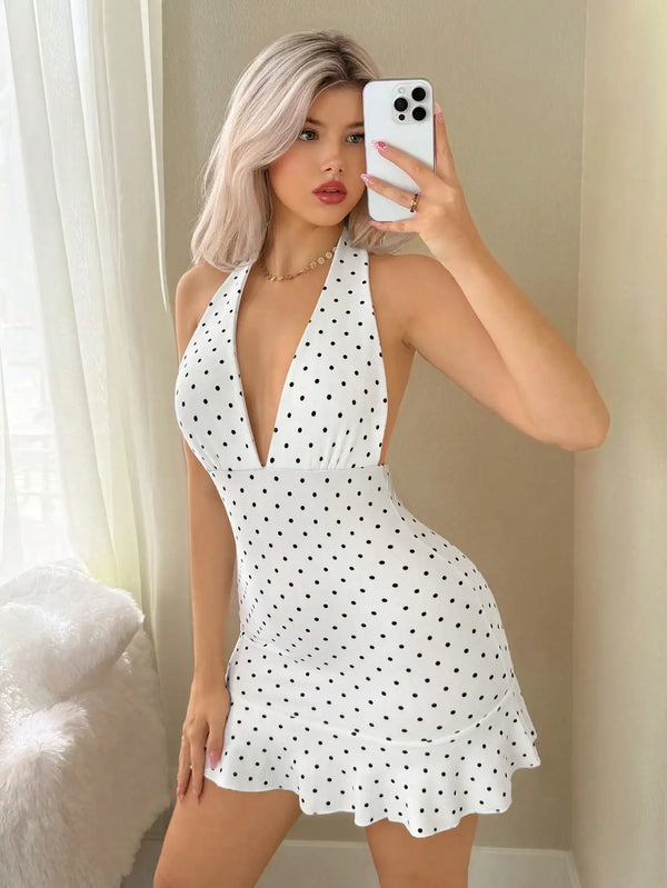 Carina Backless Halter Bodycon Mini Dress