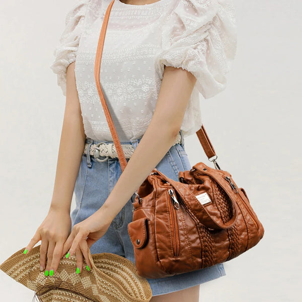 Desislava Textured Convertible Shoulder Handbag