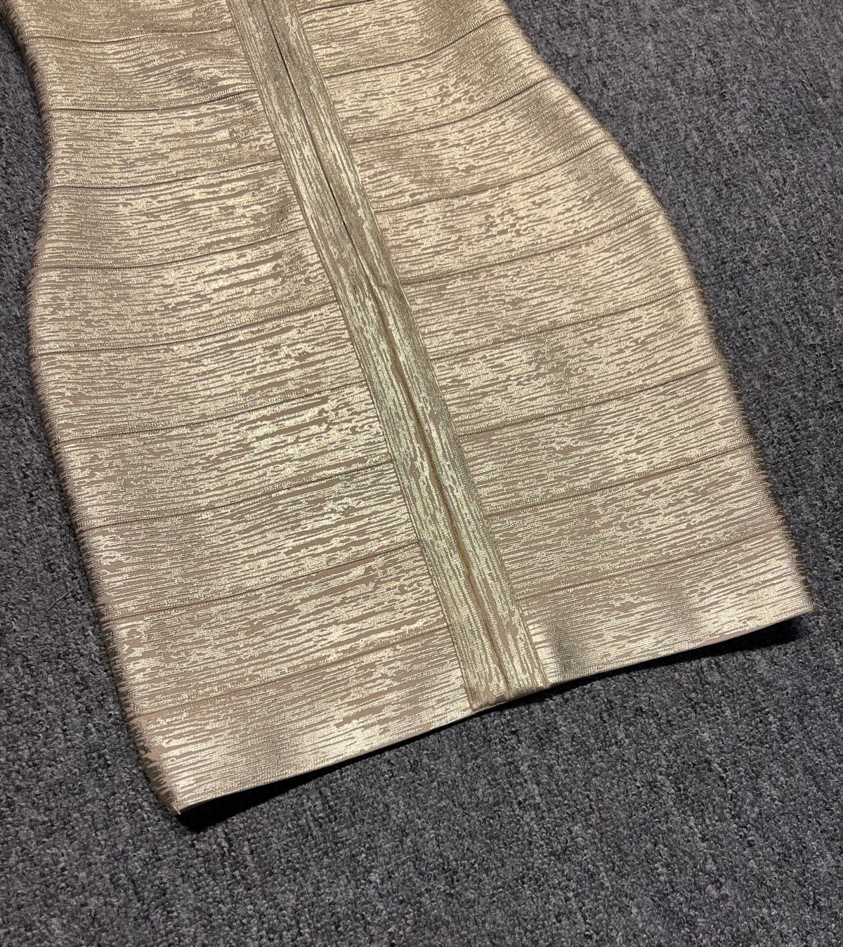 Clemence Metallic Gold Bandage Bodycon Mini Dress
