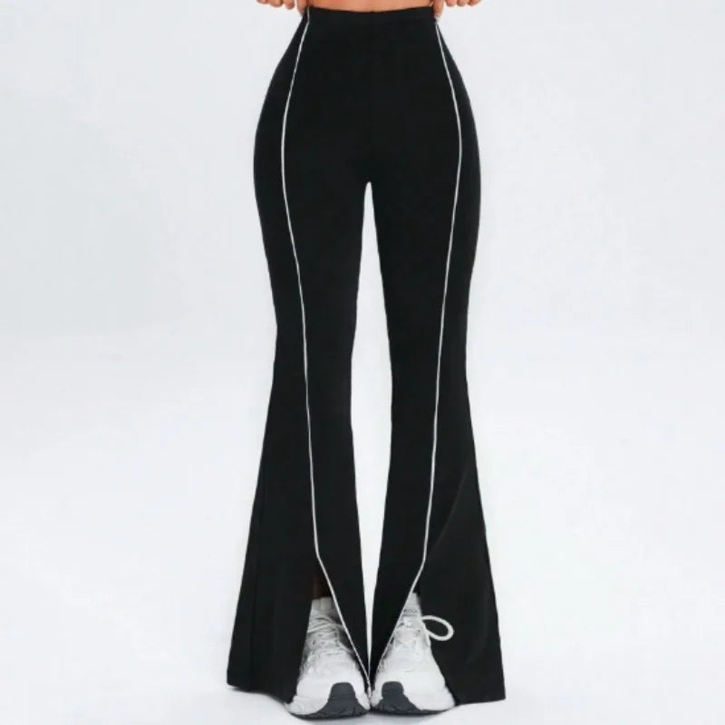 Celeste Side-Stripe Split Flared Pants One-piece Main image