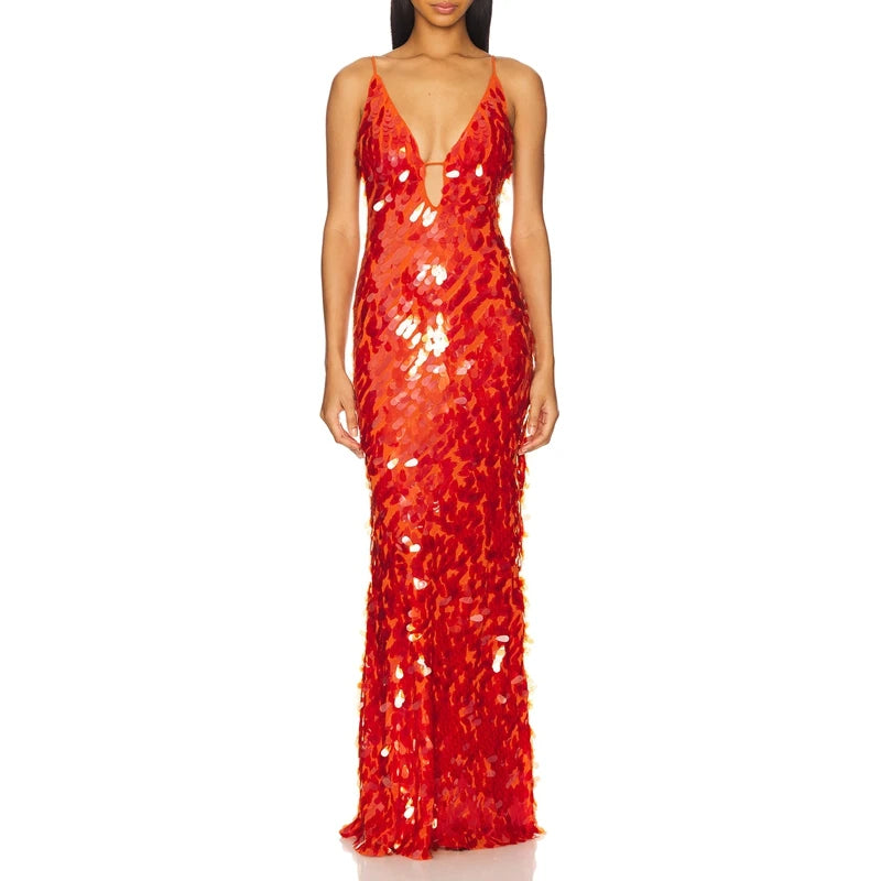 Kiara Multi-Style Sequin Mermaid Maxi Dress
