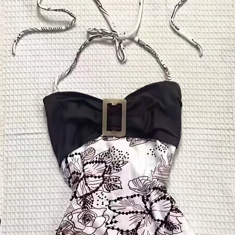 Marisol Floral-Appliqué Halter Camisole Top One-piece Secondary image