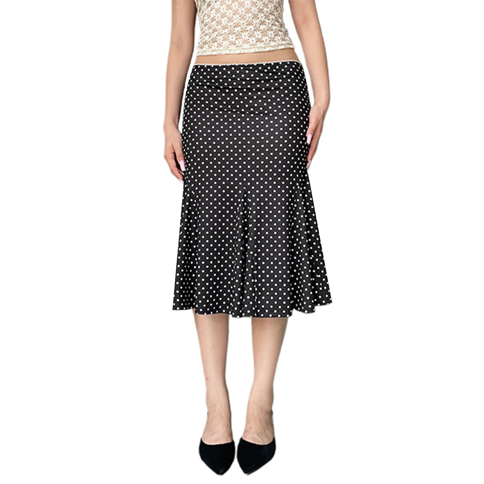 Noelle Polka Dot Midi Skirt One-piece