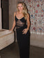 Scarlett Noir Sheer Wrap Maxi Dress