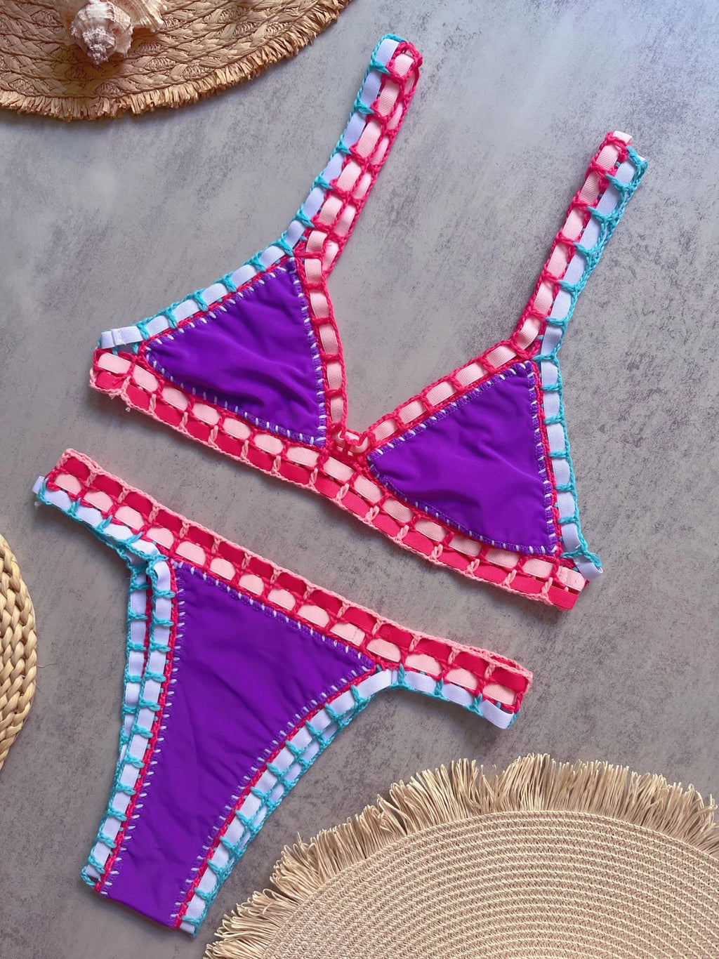 Evadne Crochet Brazilian Bikini Two-piece