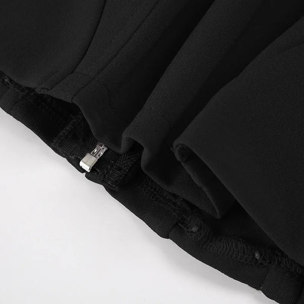 Xanthe Zipper Halter Crop Top One-piece