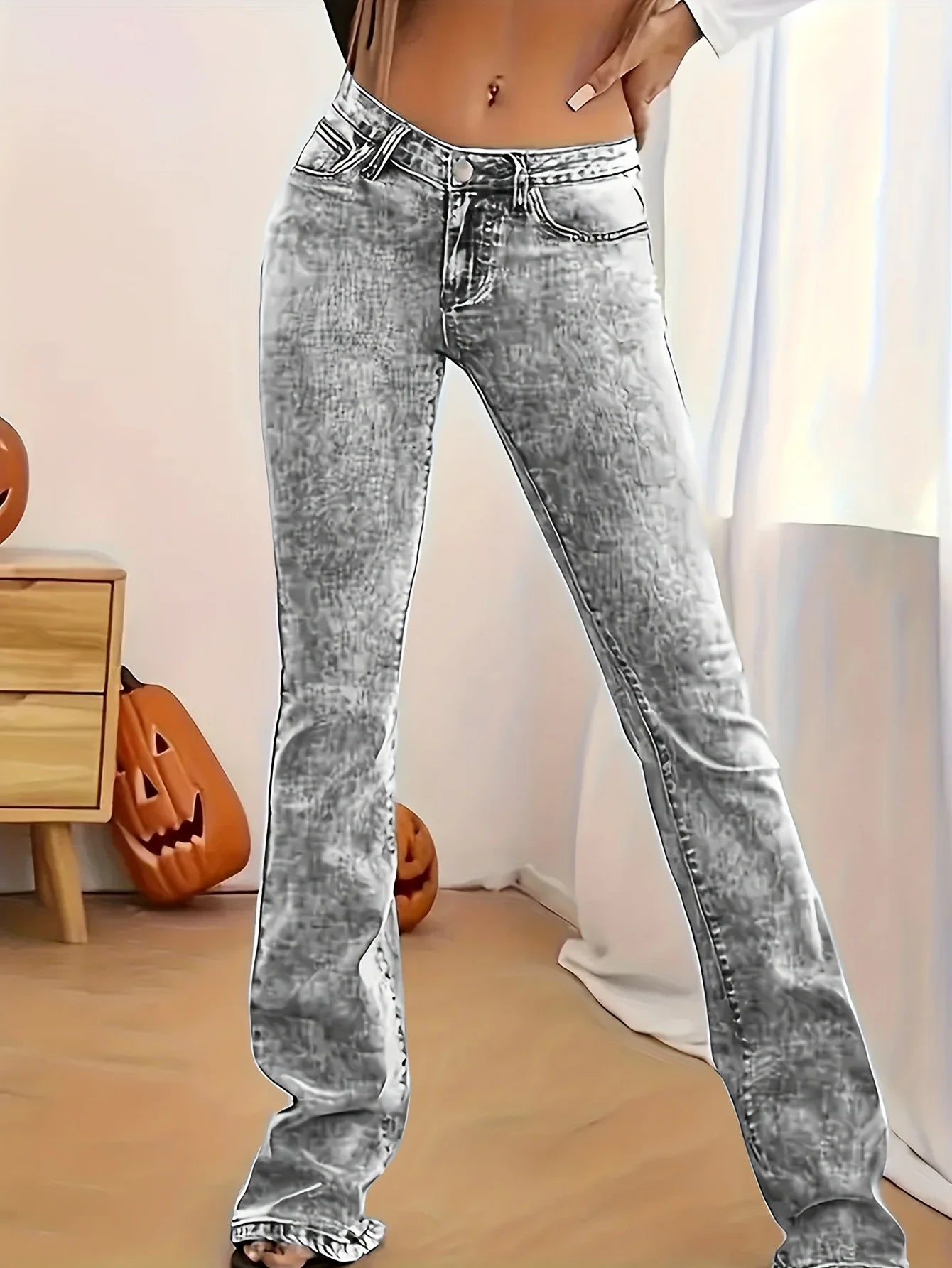 Selene Snow-Wash Bootcut Jeans