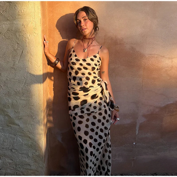 Marlowe Animal Print Wrap Midi Skirt One-piece