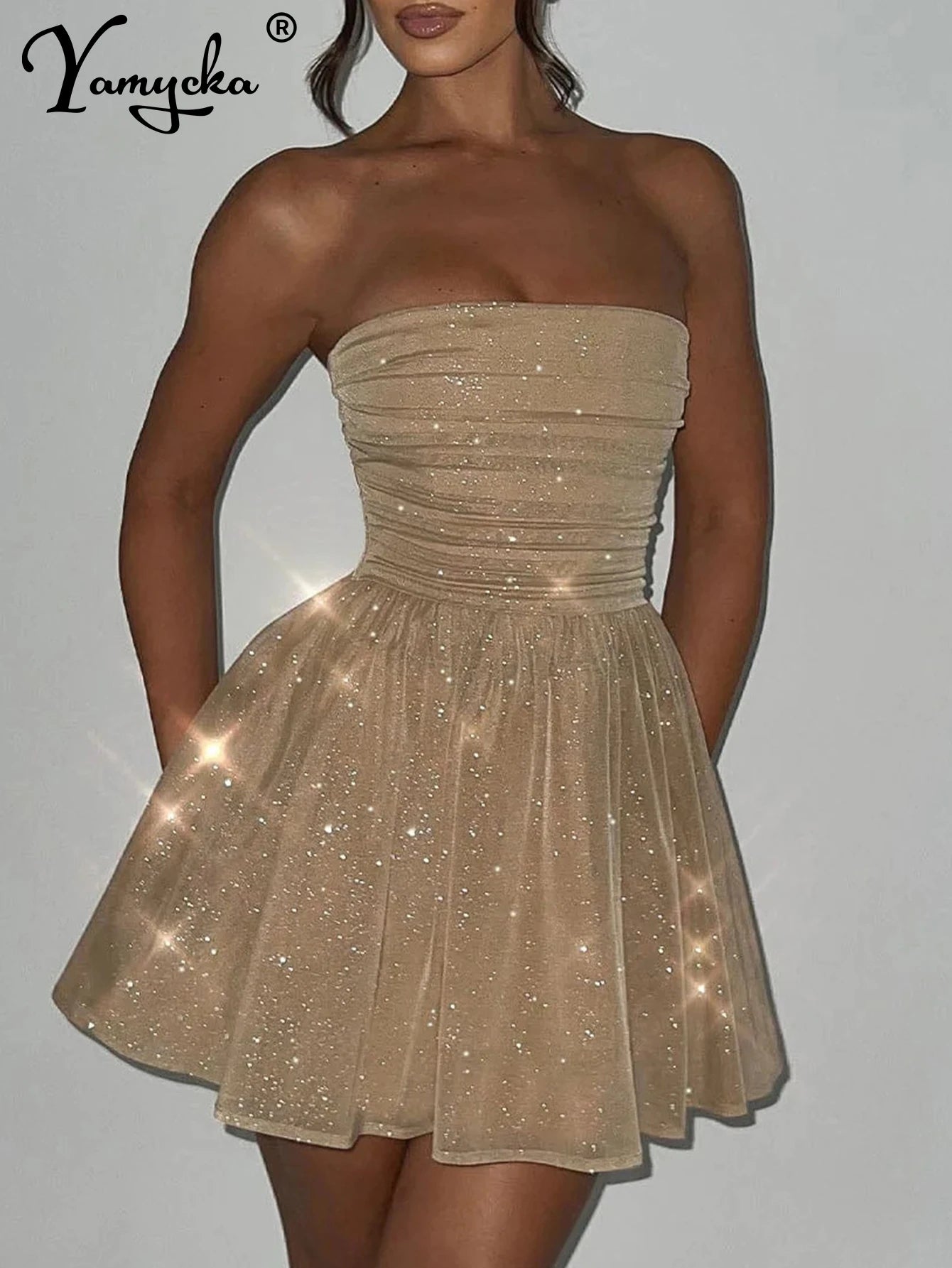 Adeline Mesh Strapless Mini Dress Main image