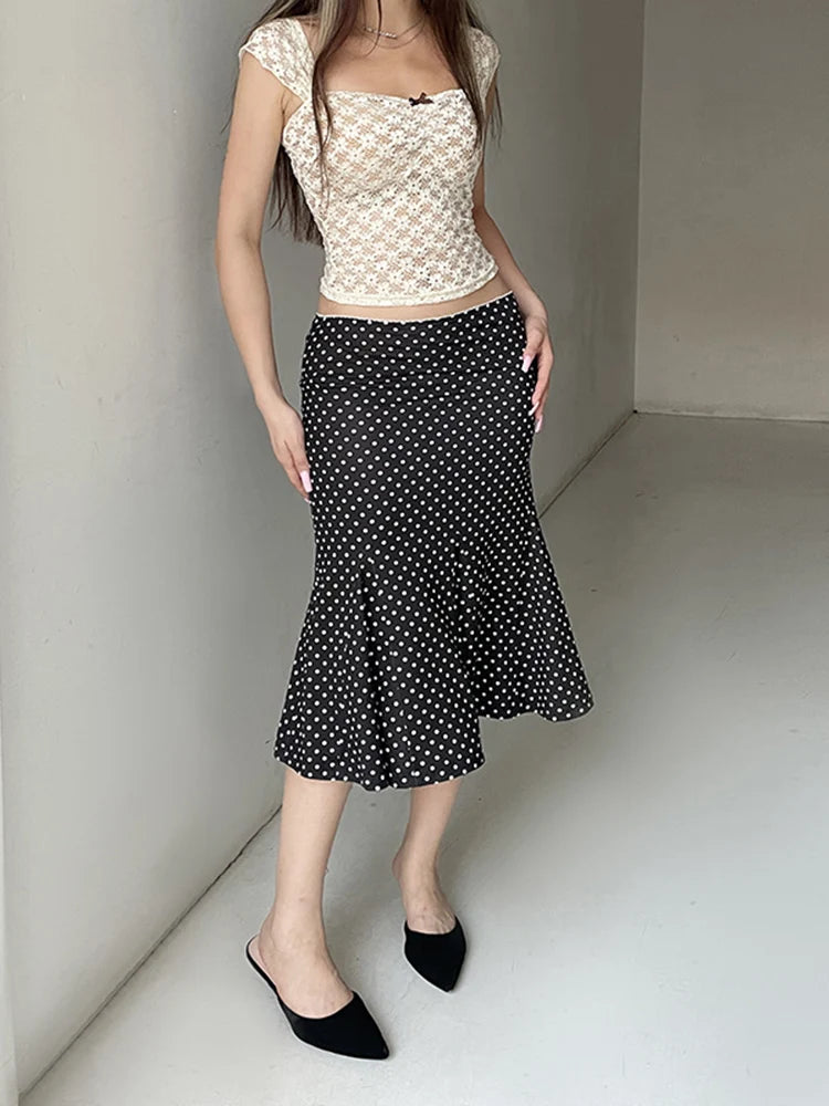 Danica Polka Dot Midi Skirt One-piece