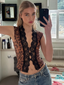 Sabrina Leopard Lace Corset One-piece