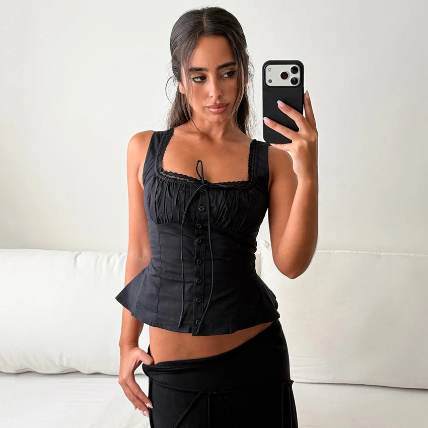 Celine Lace Sleeveless Top One-piece