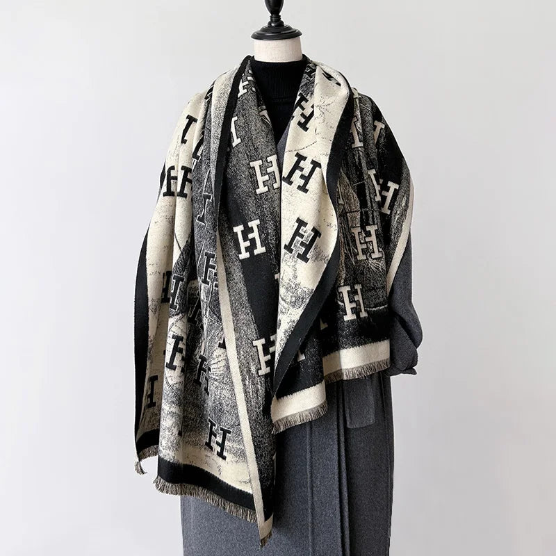 Ariella Printed Winter Shawl Scarf