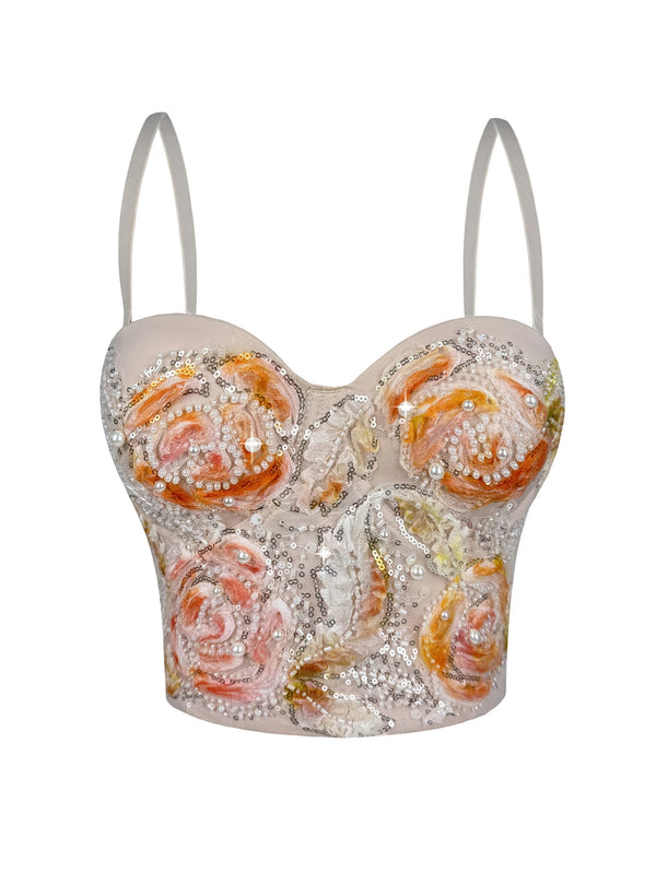 Sexy backless sequin corset crop top women summer rhinestone club party tops for woman beach halter tank top cropped streetwear