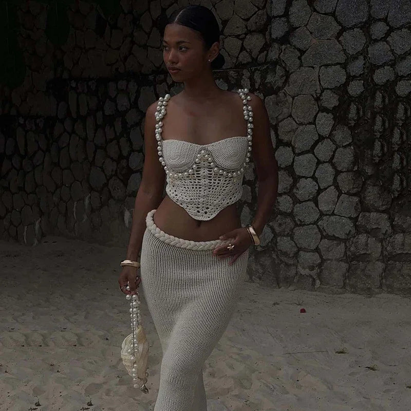 Aveline Pearl Knit Top & Shorts Separates Collection