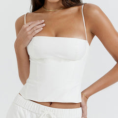 Aria Sculpt Spaghetti-Strap Corset Cami Top One-piece