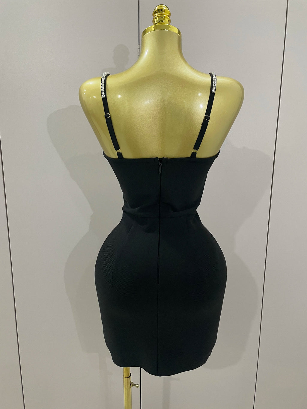 Xanthe Beaded V-Neck Bandage Mini Dress
