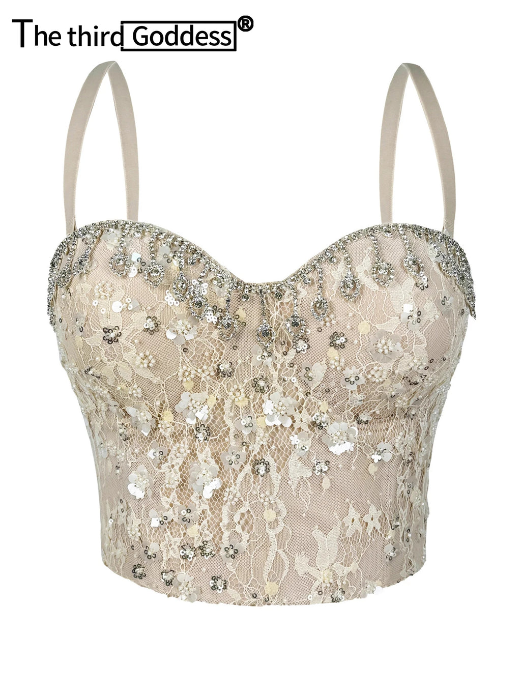 Sexy white rhinestone corset crop top women summer club party tops for woman clothing halter tank top cropped hotwife streetwear